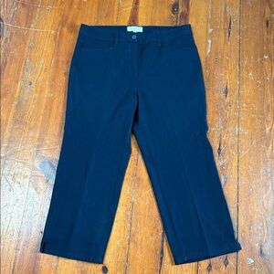 Talbots Midnight Blue Trousers Cropped Size 12 Pants
